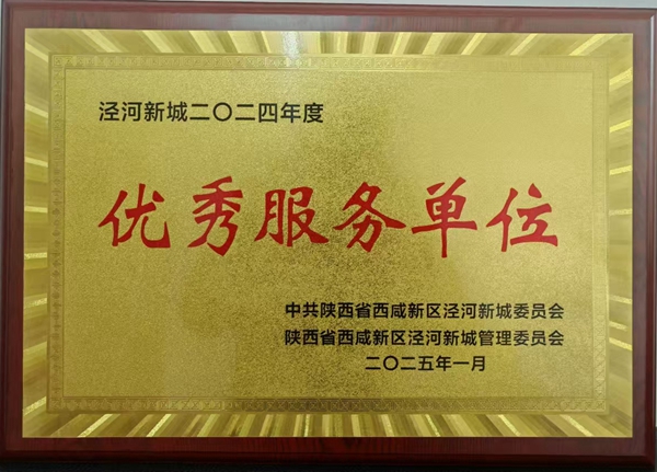 陜西地礦區(qū)研院有限公司榮獲涇河新城&ldquo;優(yōu)秀服務(wù)單位&rdquo;稱(chēng)號(hào)
